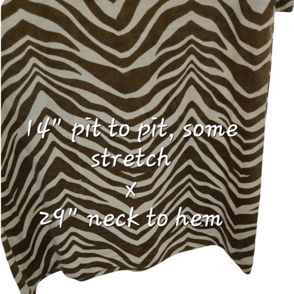 4/$15 Bohemian Brown Zebra Dress Crochet Detail J Crew Vintage Festival szM - Picture 10 of 10